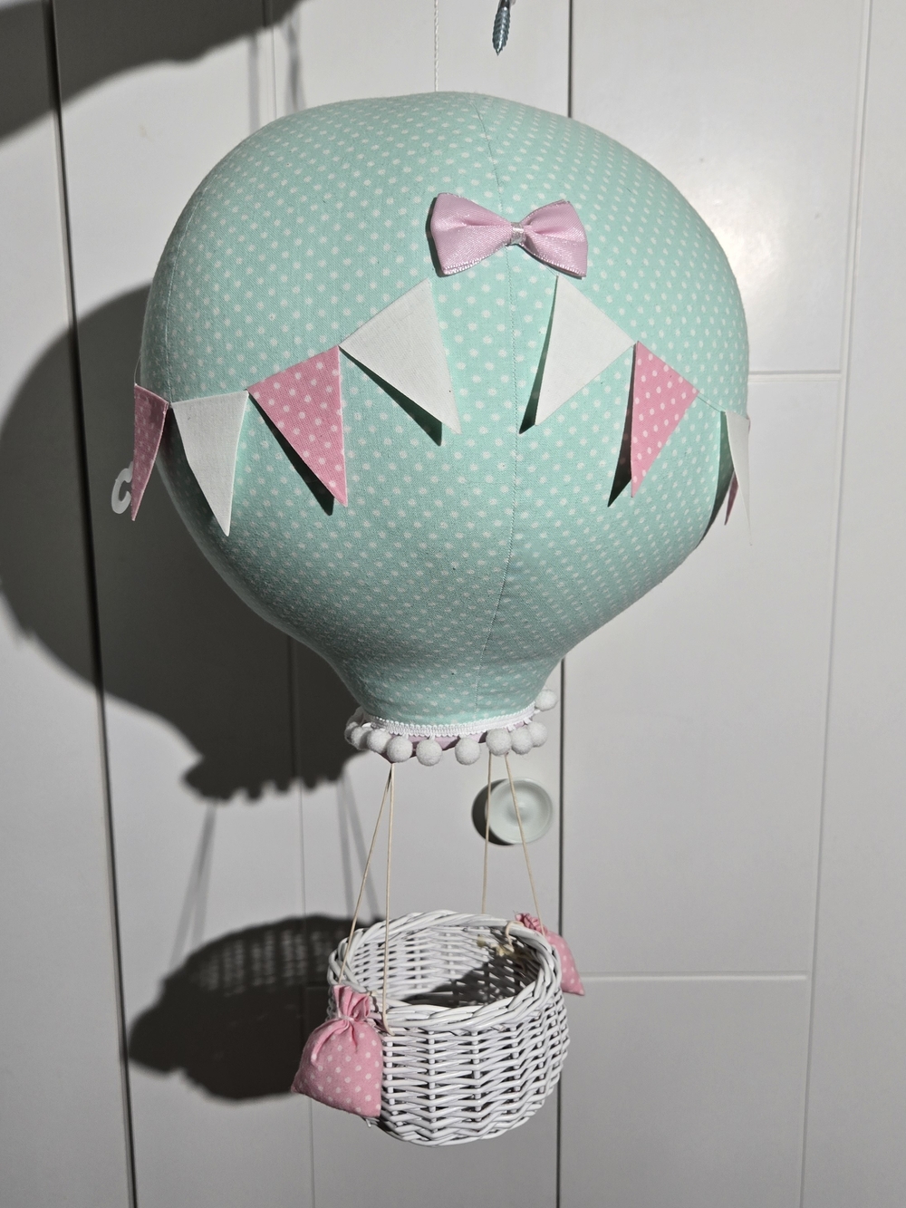 Mint and Pink Hot Air Balloon Nursery Room Decor